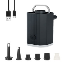 Air Pump, Small Travel Air Pump with Camping Light and Suction, for Camping Mat Vacuum Storage Bag Suction