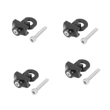 4X Bicicletta Tendicatena Un Catena Nel Lega di Alluminio Vite per Bicicletta Vite Un Bullone Singola Velocità per Bicicletta Bmx Fixie Nero