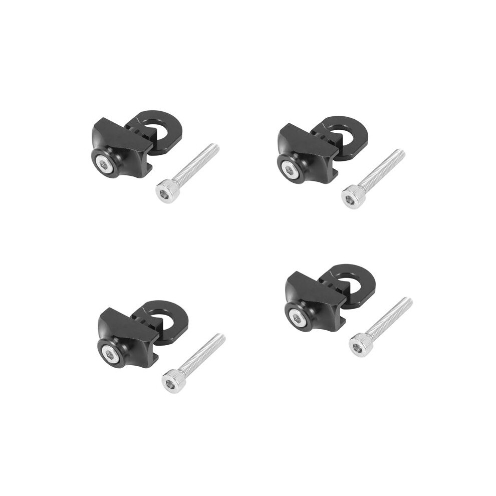 4X Bike Chain Tensioner Adjuster Aluminum Alloy Bicycle Fastener Bolt Single Speed Bicycle Bolt Screw Black 4713927541643