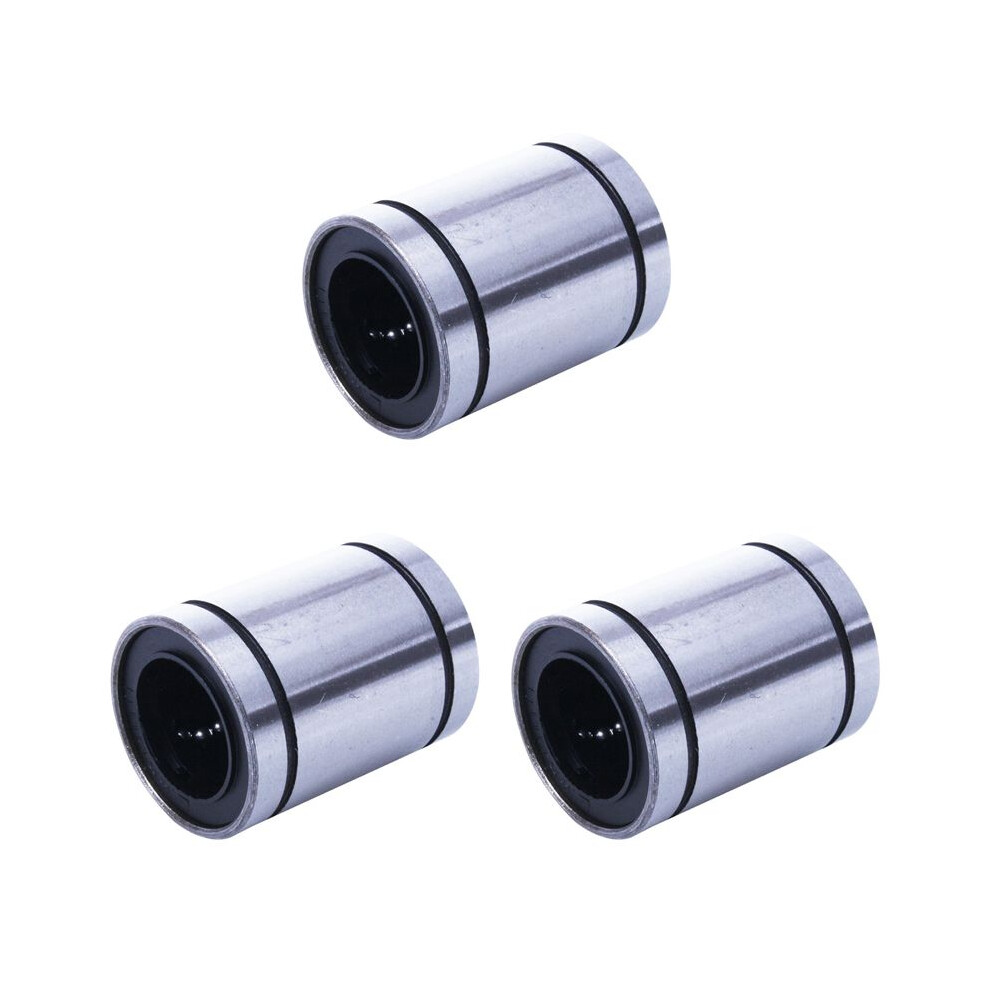 3X Lm20uu 20Mm Inside Dia Linear Motion Bush Bearing Bushing Silver 6032138507032
