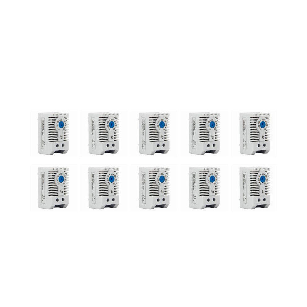 10X Kts011 No Normally Open Adjustable Mechanical Temperature Controller Cabinet Thermostat Din Rail,Used For Cooling 6033934440004