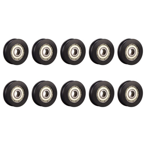 10 Pcs Plastic Embedded 626ZZ Window Door Wheel U  Guide Pulley 6278mm  Bearing for 3D Printer