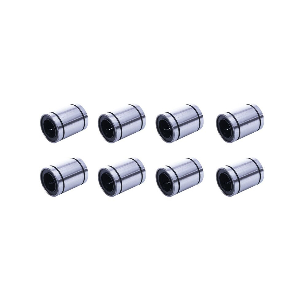 8X Lm20uu 20Mm Inside Dia Linear Motion Bush Bearing Bushing Silver 6033051037781