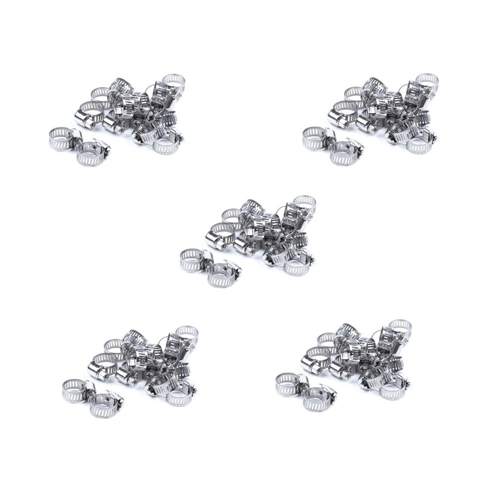 75 Pcs Stainless Steel 8Mm To 12Mm Hose Pipe Clamps Clips Fastener 6033818968648
