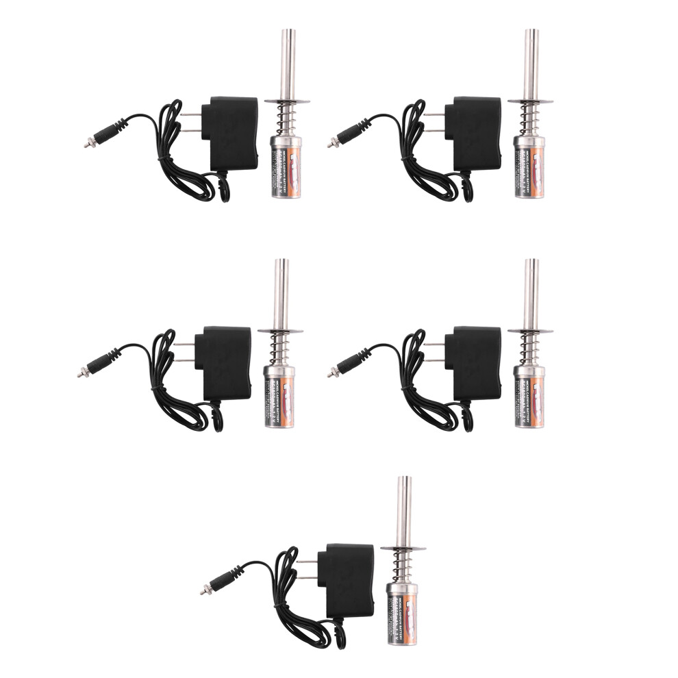 2X Nitro Kit Glow Plug Igniter With Battery Charger Kit For Hsp Redcat Nitro Powered 1/8 1/10 Rc Car Us Plug Light 4713295156579