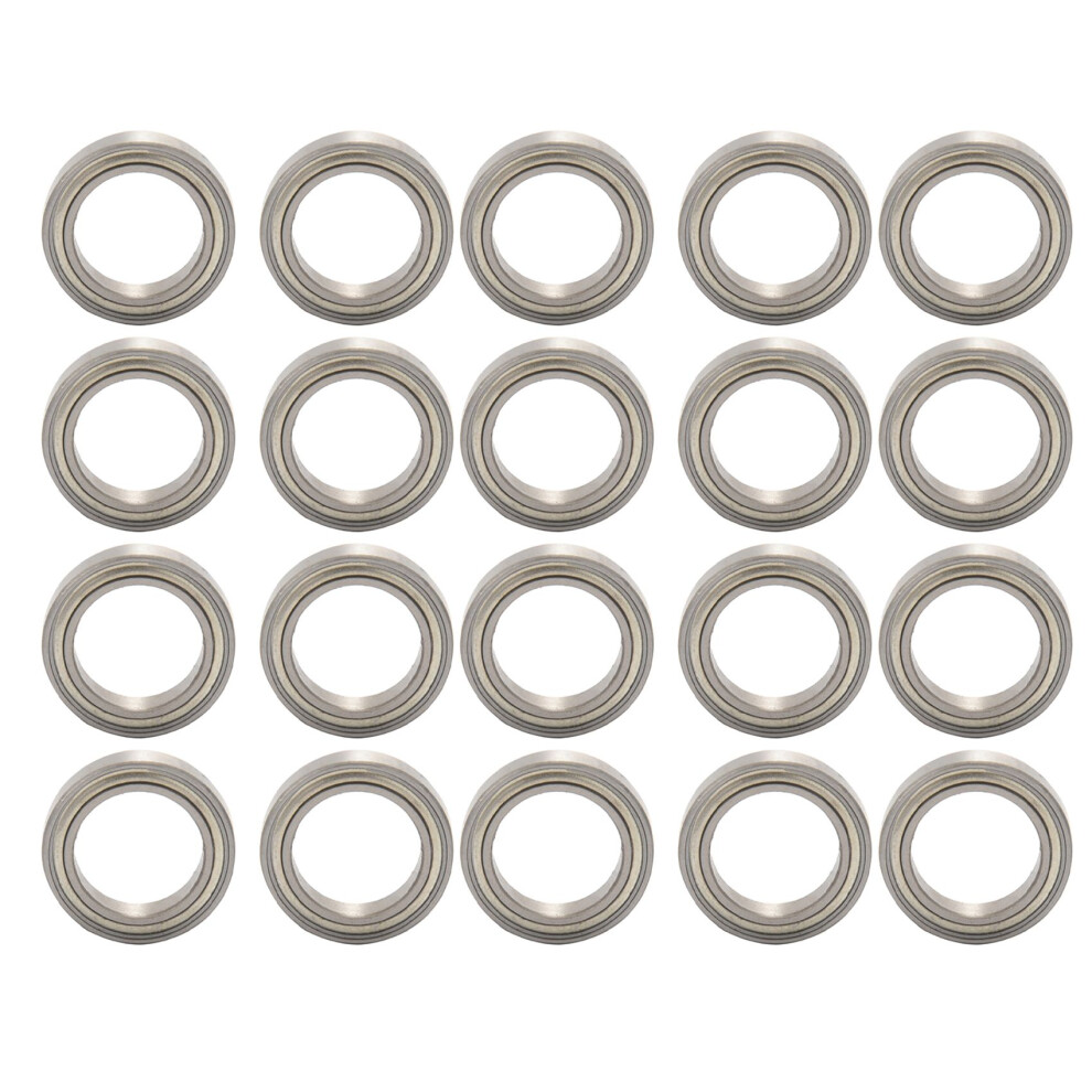 20Pcs Miniature Sealed Metal Shielded Metric Radial Bearing Model: 6701 Zz 12X18x4mm Silver 6033435346720