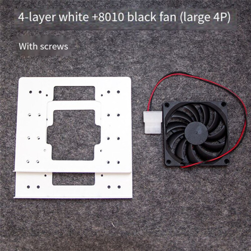 4x3.5 HDD Bracket for PC Case Mechanical Hard Disk Holder with Fan Cooling Stackable Expansion Fits 4 HDDs B 2