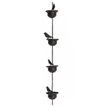 Rain Chain for Gutters Metal Rain Chain Cup Rain Catcher-A