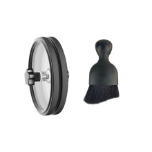 Abrazadera Limpiadora para Discos de Vinilo LP, Protector de Etiquetas para Discos de Vinilo, Clip de Limpieza Impermeable con Mango Negro.