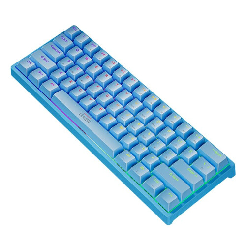 USB Gaming Mechanical Keyboard 61 Keys Red  Wired Detachable Cable RGB Backlight Hot Swappable
