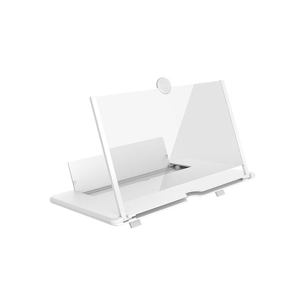 White 14 Inch 3D Screen Amplifier Mobile Display Enlarged Magnifier For Travel
