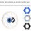 Center Lock Adapter 44mm Hub Conversion Spacers With Lock Rings Blue Bicycles Accessories 4
