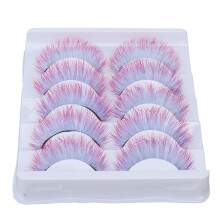 5 Stück Gradient-Farb Fake-Wimpern Fluffy 3D Locken AG02