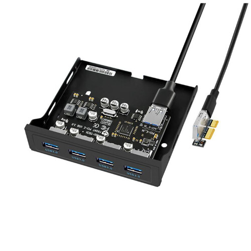 PCI-E Till USB 3.0 PC Frontpanel USB-Expansionskort PCIE USB-Adapter 3,5 Tums Diskett Frontpanelsfäste PCI-E X1 Riser