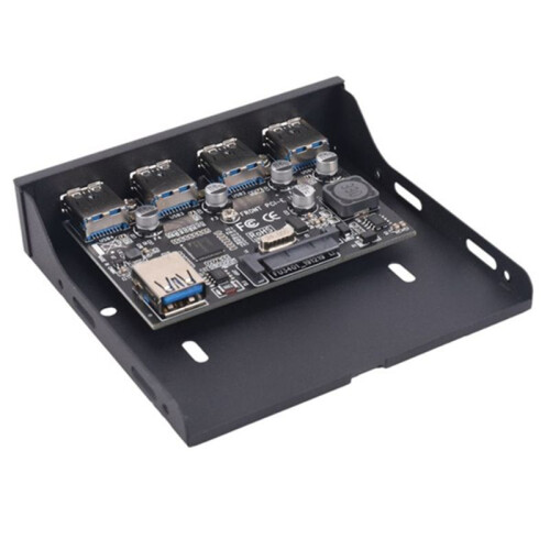 PCI-E Till USB 3.0 PC Frontpanel USB-Expansionskort PCIE USB-Adapter 3,5 Tums Diskett Frontpanelsfäste PCI-E X1 Riser 1