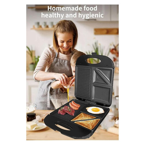 3-in-1 Breakfast Machine Multifunction Non-Stick Hotpot Waffle Omelet Sandwich Maker EU Plug 2