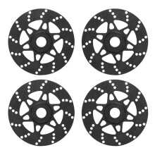 4 Pezzi Whirlwind Disco Freno Ruota Mozzo Esagonale 17mm per Arrma 1/7 Infraction Limitless Felony 1/8 Typhon RC Parti di Aggiornamento Nero
