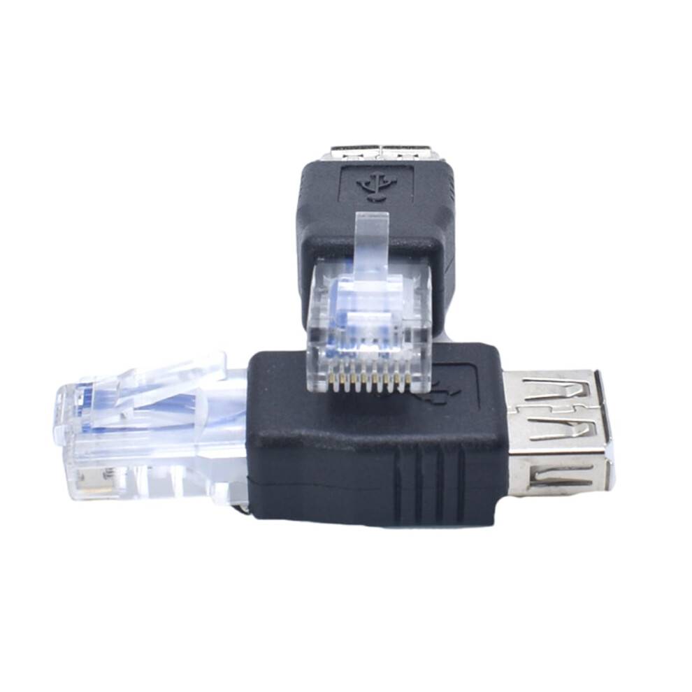 Ethernet To Usb Adapter 2 Pack Rj45 Ethernet Male To Usb Female Converters For Adsl Modem Routers 9189345455278