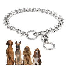 Dog Training Collar Stainless Steel Chain with Adjustable Snap Closure for Large Dogs RustResistant