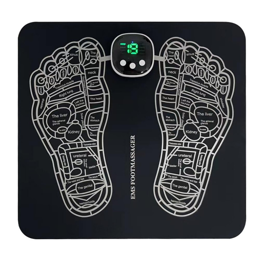 Electric Foot Massager Mat with EMS, Rechargeable Design for Blood Circulation and Pain Relief