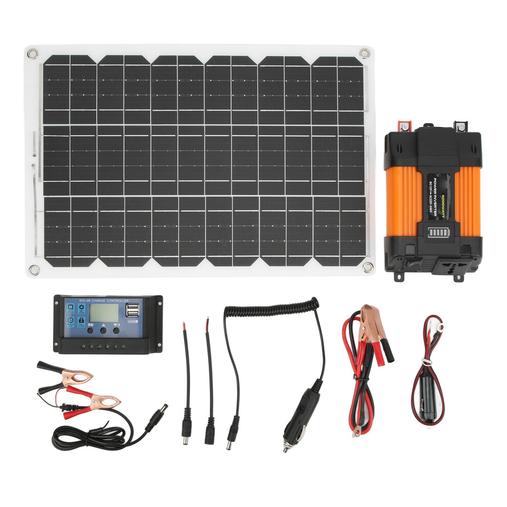 Portable Solar Power System, Monocrystalline Cells High Efficiency 18W 18V Solar Panel Kit, Waterproof Folding Solar Panel With Led Power Display For 9463374468622