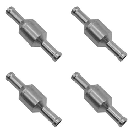 4st 6mm Backventil Broms Servo Booster No Return Inline Envägsventil Backventil Vakuumslang Aluminiumventil