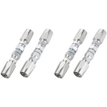 4pcs Hydraulic Hose Repair Kit, Reusable, 2-Wire Reusable Hydraulic Repair Fitting 1/2Inch