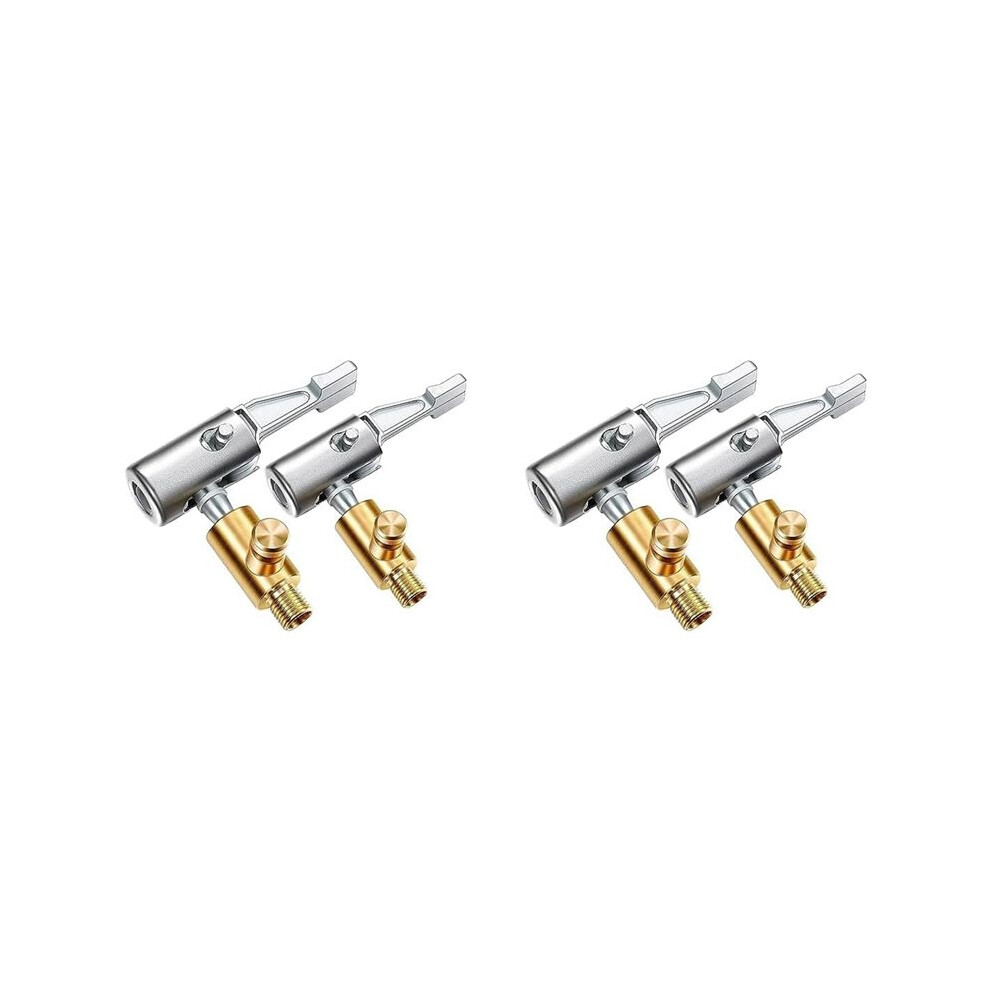 4Pcs Lock Air Chuck Tire Inflator,Metal Locking Tire Air Chuck With Air Release Valve,8Mm Standard Tire Valve Thread 6032144885551