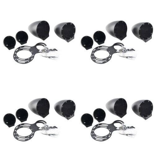 4 Set 3.5 Inch Car Midrange Speaker Base Car Horn Modified 3-Way Speaker Bracket Car 3-Way Frequency Mold Bracket