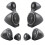 4 Set 3.5 Inch Car Midrange Speaker Base Car Horn Modified 3-Way Speaker Bracket Car 3-Way Frequency Mold Bracket 4