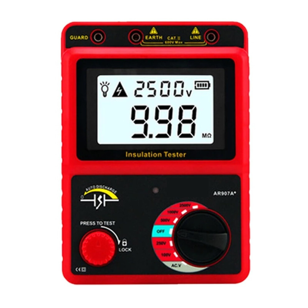 Insulation Tester Insulation Resistance Tester Digital Megohmmeter Ac/Dc Voltage Tester Ohm Meter 9189345456503
