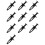 250Pcs Plastic Rivets Fastener Car Bumper Push Clips 32mm Long Black 1