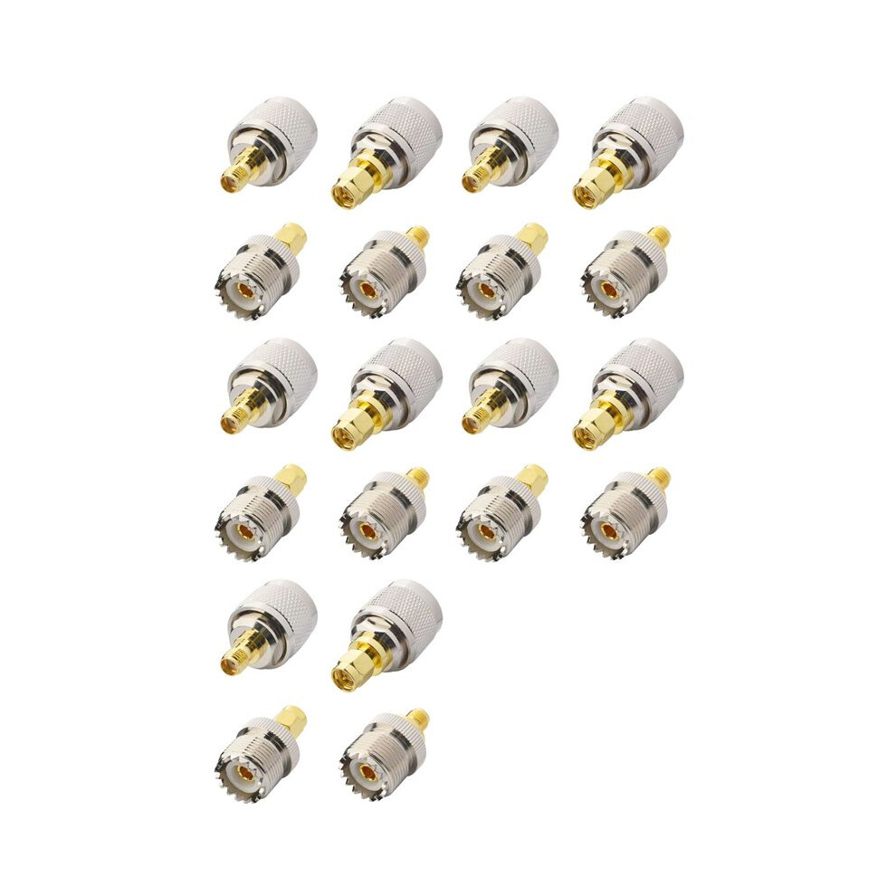 20 Pcs / Set Uhf Sl16 Pl259 So239 To Sma Male Plug Female Jack Rf Connector Test Converter 6032952704822
