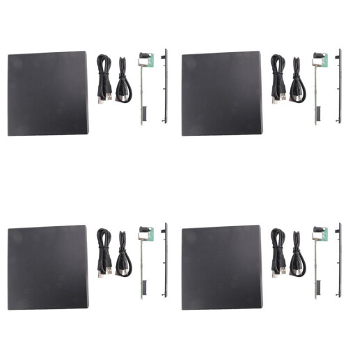 4pcs 12.7mm External DVD Enclosure USB2.0 External DVD/CD-ROM Case for Laptop Desktop PC Optical Disk Drive  to