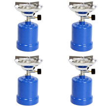 4X Tragbarer Draussen Camping Kocher 190G Euro Gastank Kaffee Kocher Einstellbarer Propan Gas Brenner zum Angeln Wandern Picknick