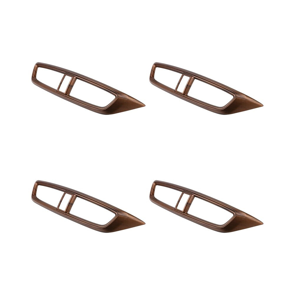 4X Car Central Air Conditioning Wind Outlet Panel Dashboard Stickers Wood Moulding For Crv 2017-2020 Peach/Grain 6033933578715