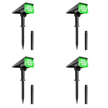 4X Solar Spotlight Solar Garden Light IP65 Solar Power Green Light for Yard Decor Solar Light Courtyard Spotlight