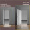 5X Automatic Door Closer Hinges for Cabinet Wardrobe Multi-Function Detachable Spring Hinges Silver 4