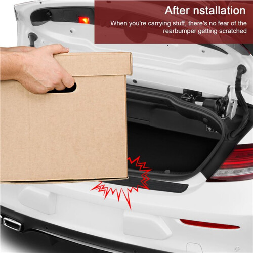 3X Car Rear Bumper Protector, Universal Flexible Bumper Guard Protector, Anti-Scratch Rear Bumper Protector Strip 2