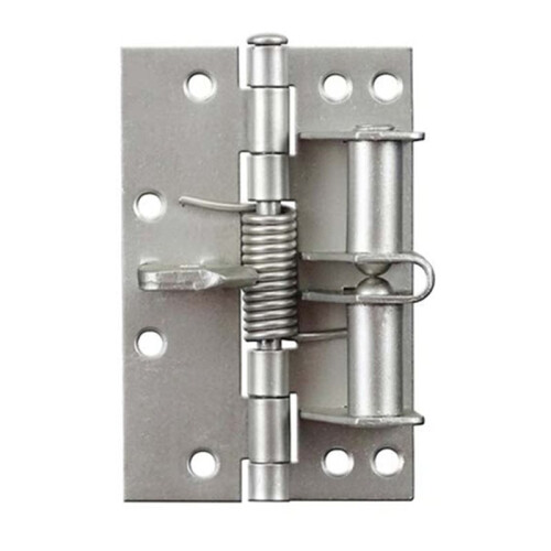 5X Automatic Door Closer Hinges for Cabinet Wardrobe Multi-Function Detachable Spring Hinges Silver 1