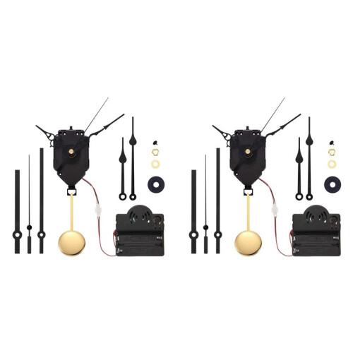 2X Modern Pendulum Clock Movement Set with Hands and Chime