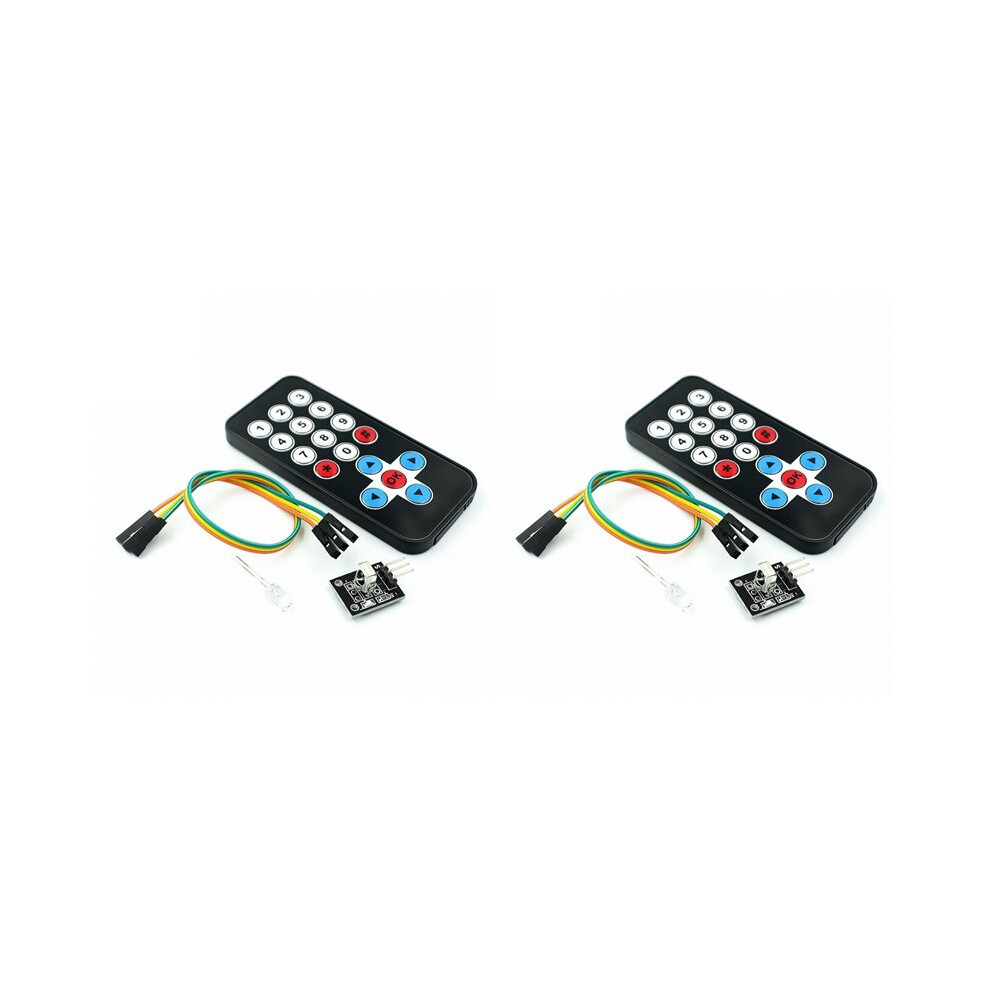 2X Remote Control Module Hx1838 Infrared Wireless Remote Control Kit Remote Control Robot Multi-Functional Module 4711244685408