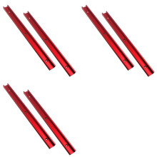 6pc Aluminum 400mm Double-Cut Profile Universal 3/4 T-Track with Predrilled Mounting Holes,30 Type T Track