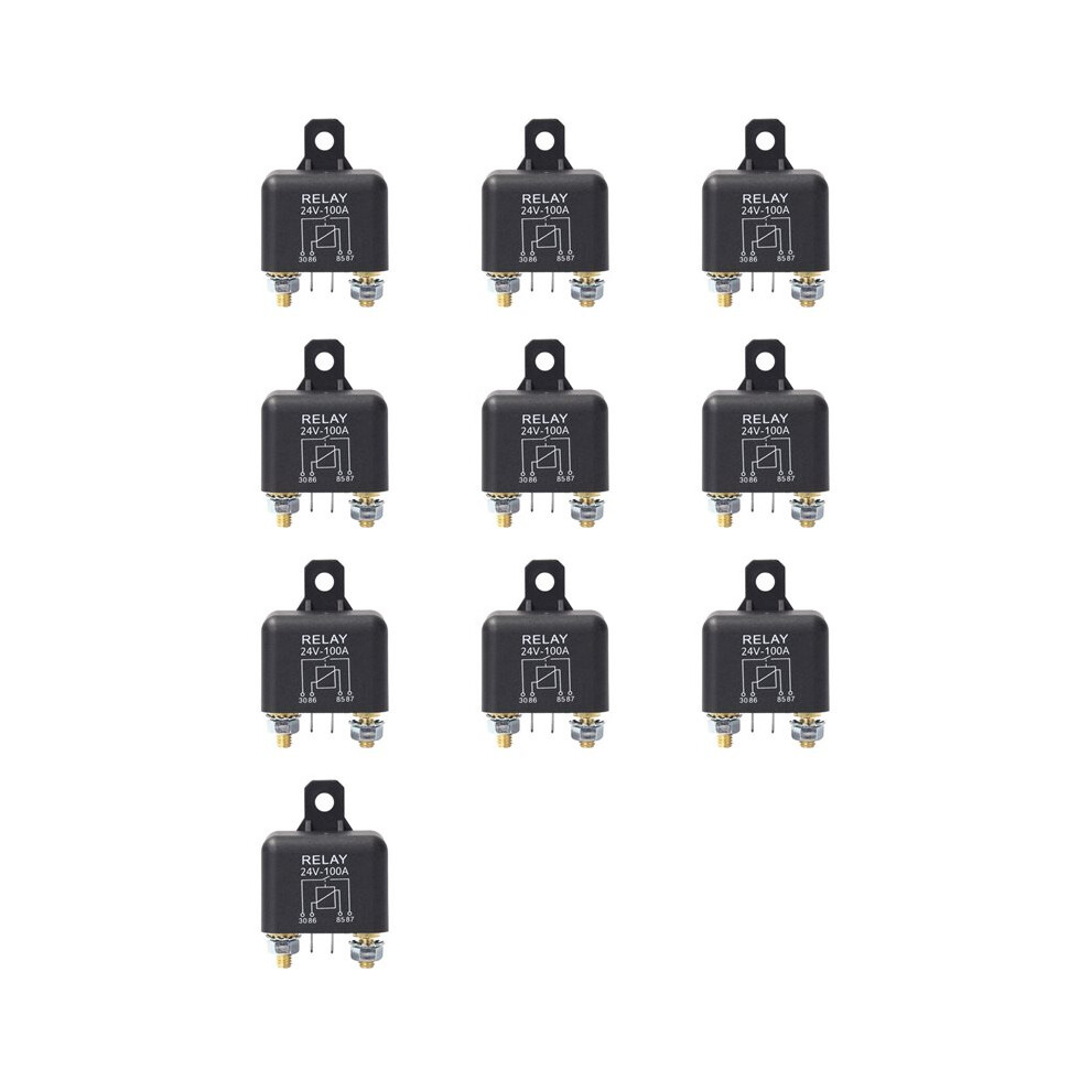 10X Car Truck Motor Automotive Relay 24V 100A Continuous Type Automotive Car Relays Replacement 4712745002930