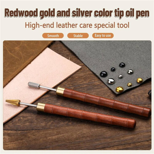 6pcs Leather  Dye Pens, Leather  Roller Pen Applicator, Leather  Printing Tools for Leather  DIY Work 2
