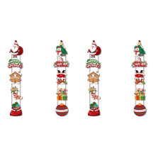 4X Merry Christmas Hanging Door Banner Santa Couplet Christmas Decorations for Home Xmas