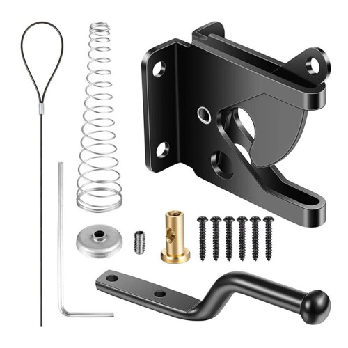 3X Self-Locking Gate  Carbon Steel Post Mounted Fence Gate  Heavy Duty Automatic Gravity Lever 1