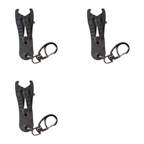 Portable Precise Thread Size Checker Keychain, Nut & Bolt Thread Size Checker Bolt Size Finder Keychain 3pcs