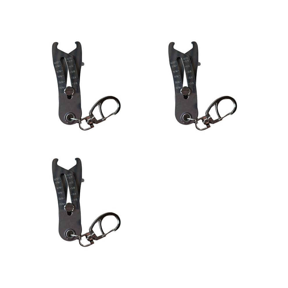 Portable Precise Thread Size Checker Keychain, Nut & Bolt Thread Size Checker Bolt Size Finder Keychain 3Pcs 4713063584207
