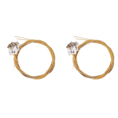 2X 24 Strings Replacement Metal String for Lyre Harp, New Replacement Strings, Brighter and More Durable,24Strings